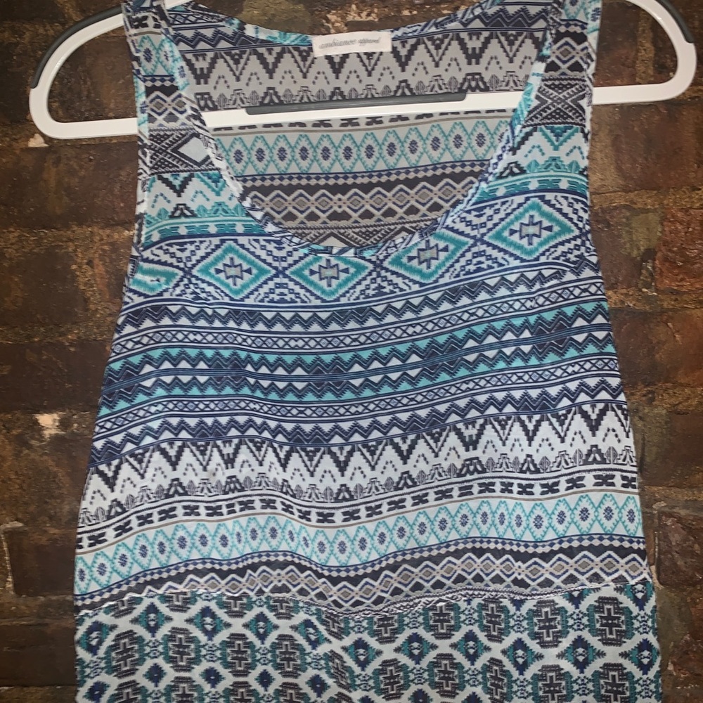 PRINTED SHEER TANK TOP